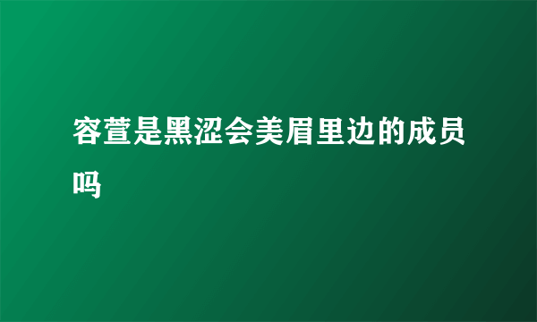 容萱是黑涩会美眉里边的成员吗