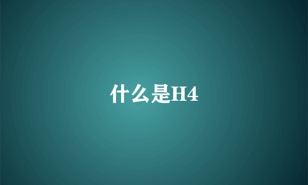 什么是H4