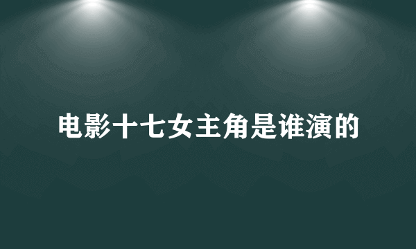 电影十七女主角是谁演的