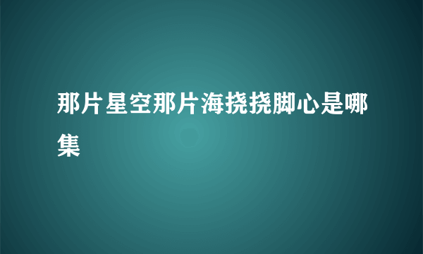 那片星空那片海挠挠脚心是哪集