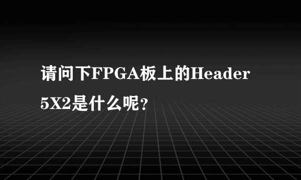 请问下FPGA板上的Header 5X2是什么呢？