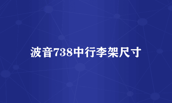 波音738中行李架尺寸