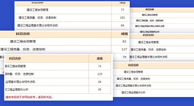 监理工程师成绩在哪看？