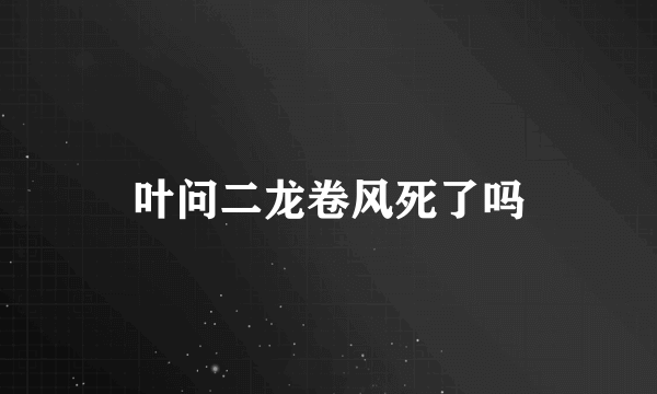 叶问二龙卷风死了吗