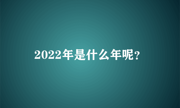 2022年是什么年呢？