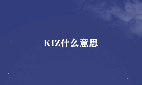 KIZ什么意思