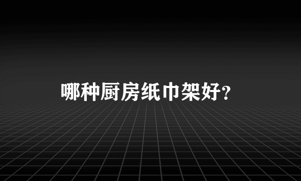 哪种厨房纸巾架好？