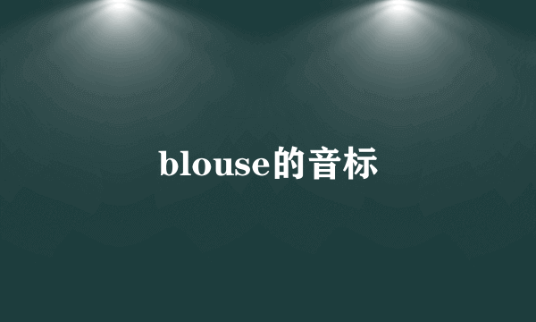 blouse的音标