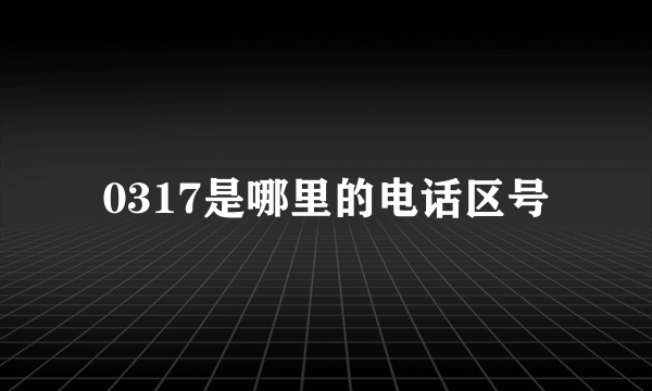 0317是哪里的电话区号