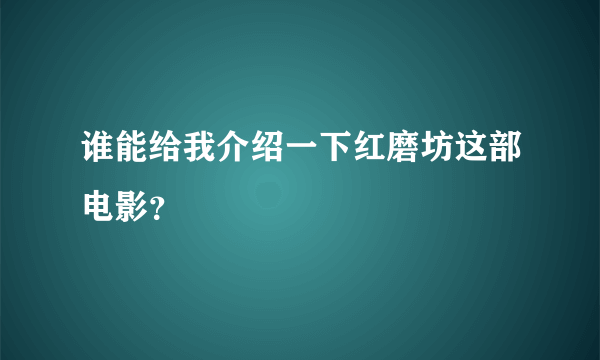 谁能给我介绍一下红磨坊这部电影？