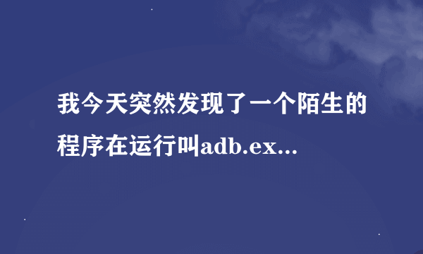 我今天突然发现了一个陌生的程序在运行叫adb.exe在Program Files》Thunder Network》XLMobileChannel里