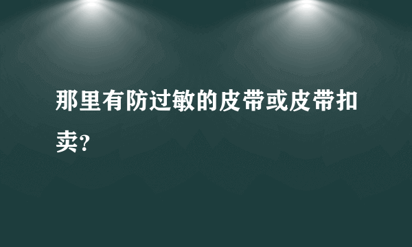 那里有防过敏的皮带或皮带扣卖？