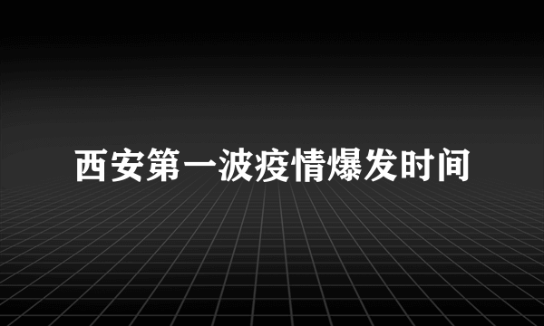 西安第一波疫情爆发时间