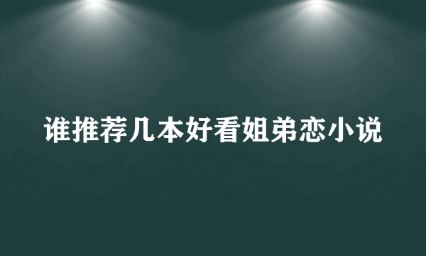 谁推荐几本好看姐弟恋小说