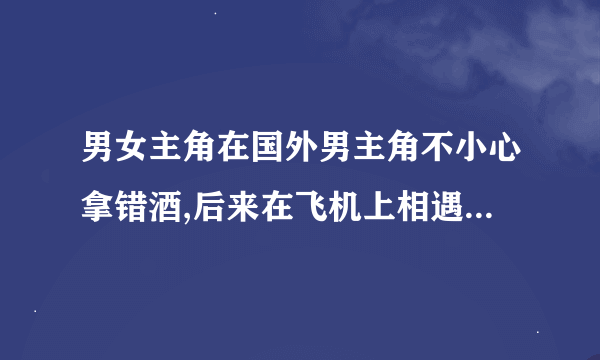 男女主角在国外男主角不小心拿错酒,后来在飞机上相遇，这部韩剧叫什么