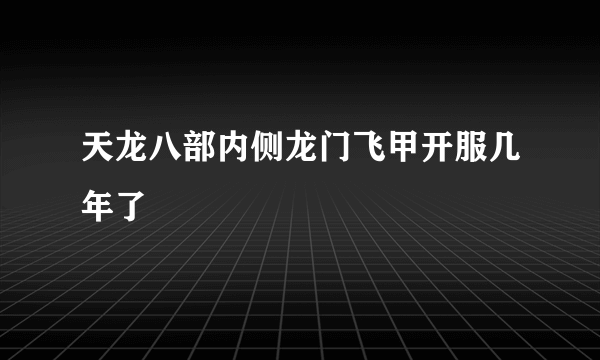 天龙八部内侧龙门飞甲开服几年了