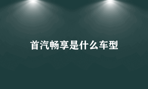 首汽畅享是什么车型