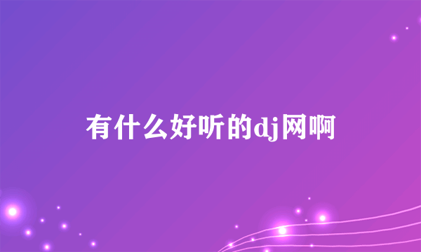 有什么好听的dj网啊