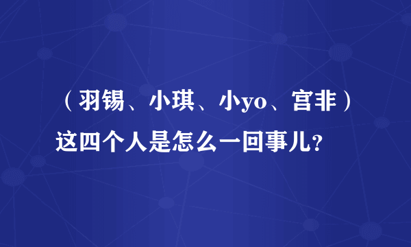 （羽锡、小琪、小yo、宫非）这四个人是怎么一回事儿？