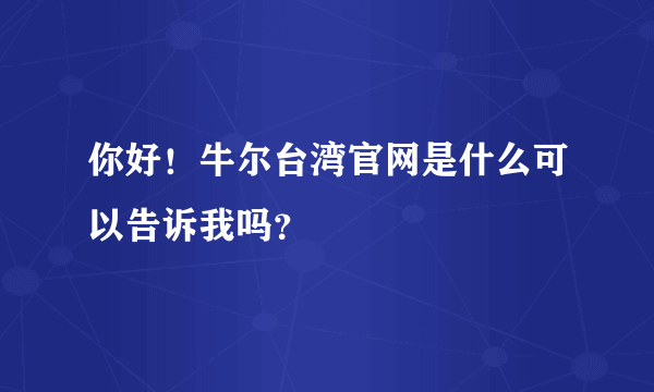 你好！牛尔台湾官网是什么可以告诉我吗？