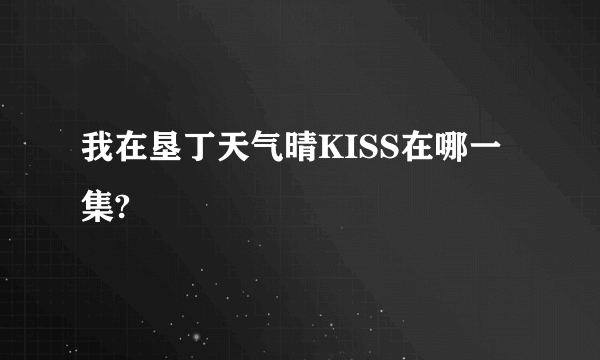 我在垦丁天气晴KISS在哪一集?