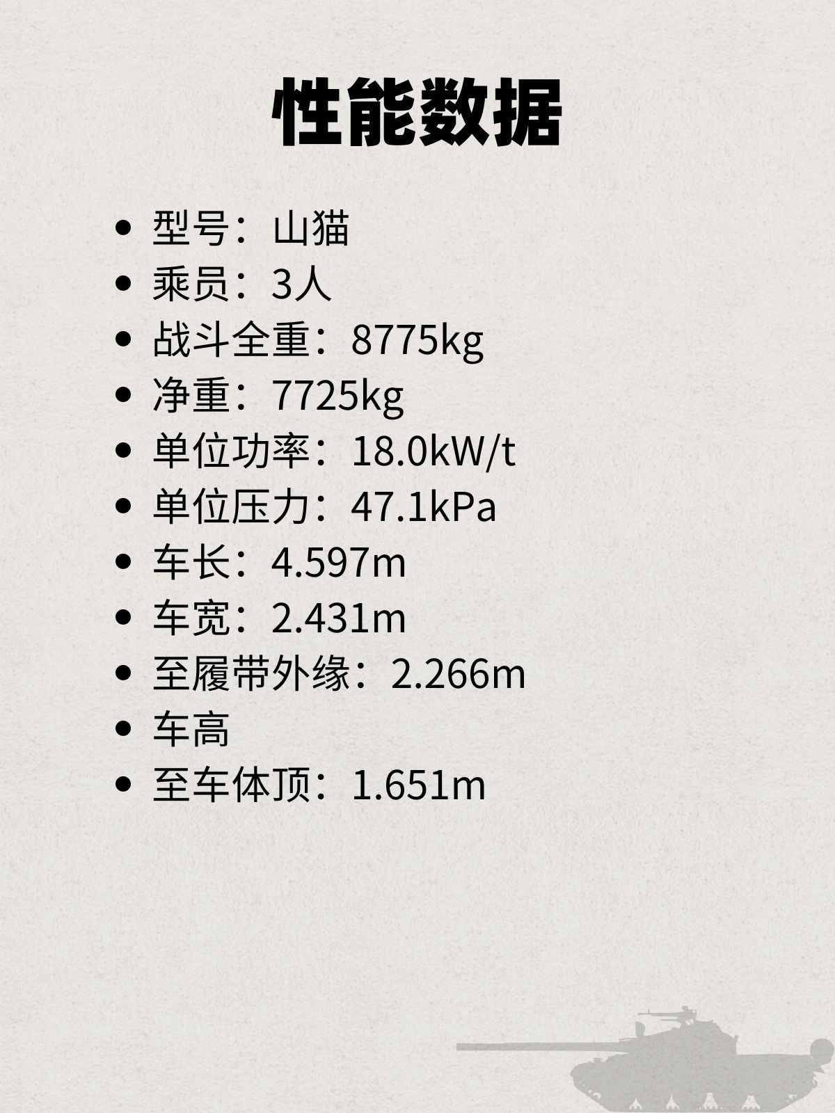 美国山猫(M113)履带式指挥侦察车