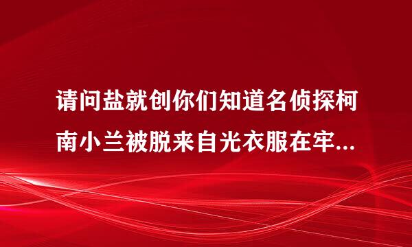 请问盐就创你们知道名侦探柯南小兰被脱来自光衣服在牢里的是哪集