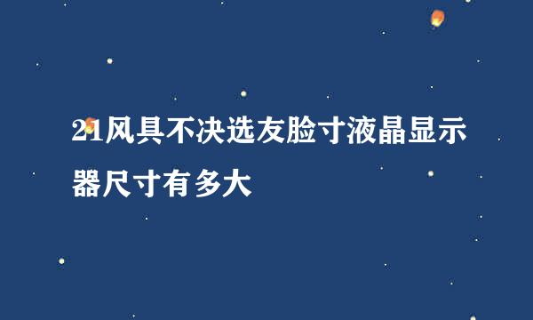 21风具不决选友脸寸液晶显示器尺寸有多大