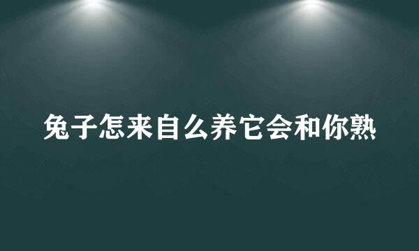 兔子怎来自么养它会和你熟