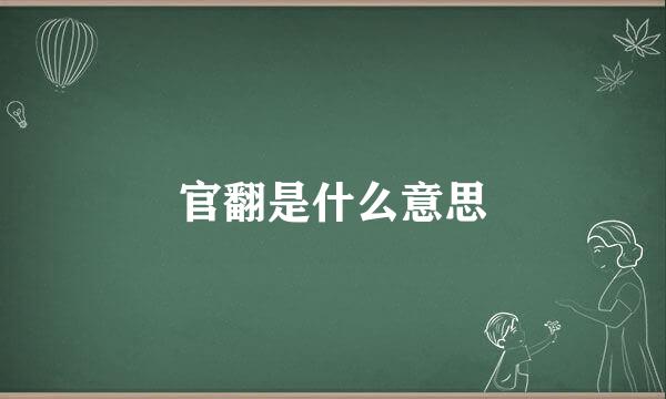 官翻是什么意思