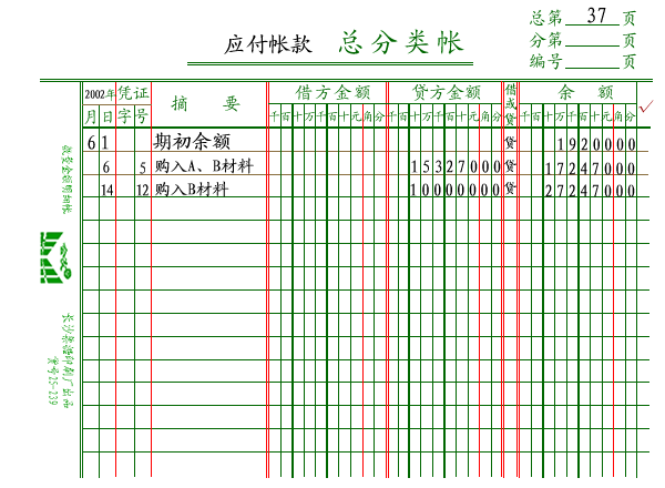 手工账填写好的样本（含记账凭证、记账凭证汇总表. 现金日记账、银行日记账、总账、明细账）