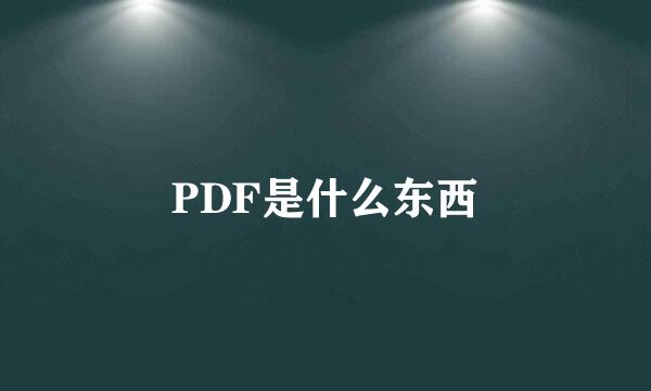 PDF是什么东西