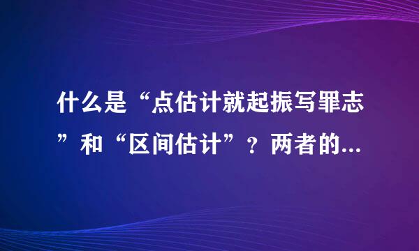 什么是“点估计就起振写罪志”和“区间估计”？两者的主要区别是什么？