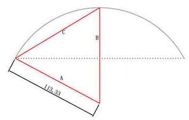 圆轻正树音的弦长计算公式