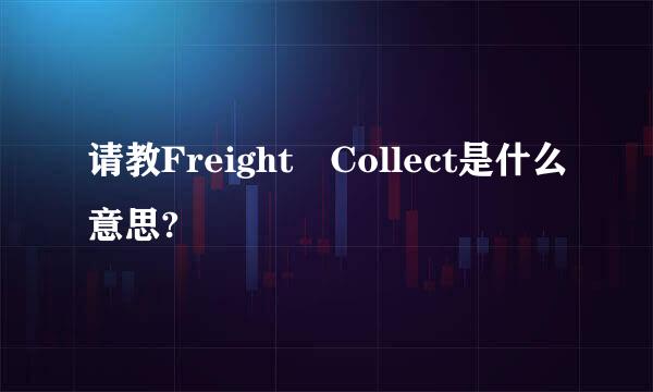 请教Freight Collect是什么意思?