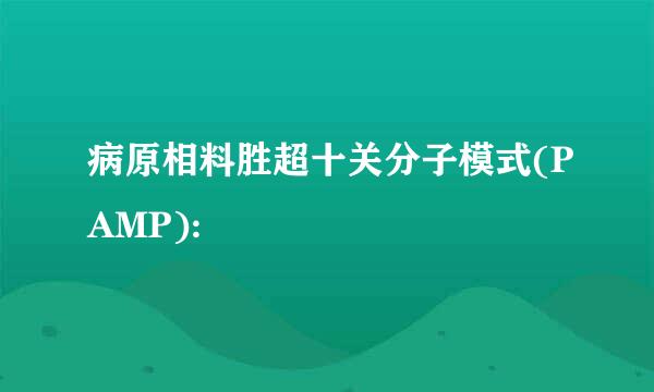 病原相料胜超十关分子模式(PAMP):