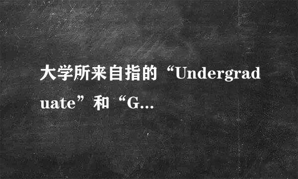 大学所来自指的“Undergraduate”和“Graduate”分别是什么意思？