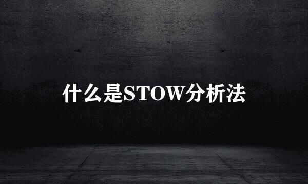 什么是STOW分析法