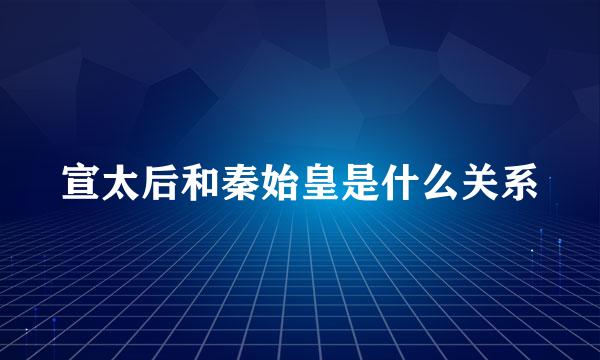 宣太后和秦始皇是什么关系