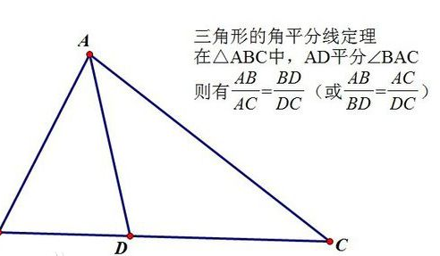 三角形角平分线定理内容是什么?