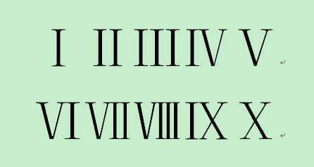 1,2,3,4,5,6,7,8,9的罗马数字怎么写？