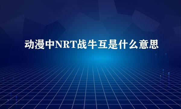 动漫中NRT战牛互是什么意思