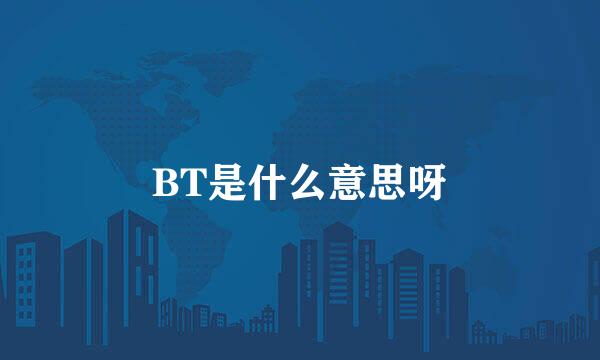 BT是什么意思呀