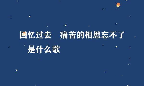 回忆过去 痛苦的相思忘不了 是什么歌