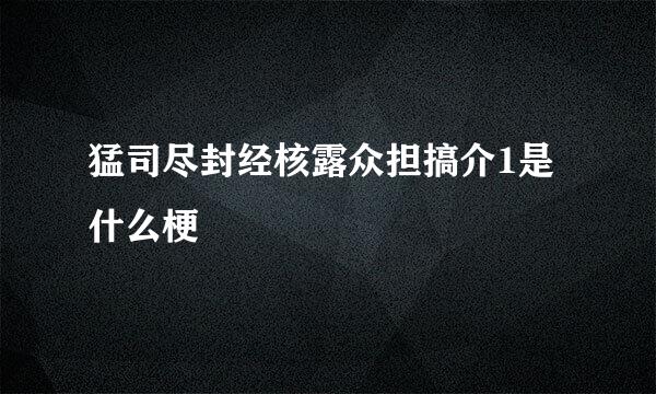 猛司尽封经核露众担搞介1是什么梗