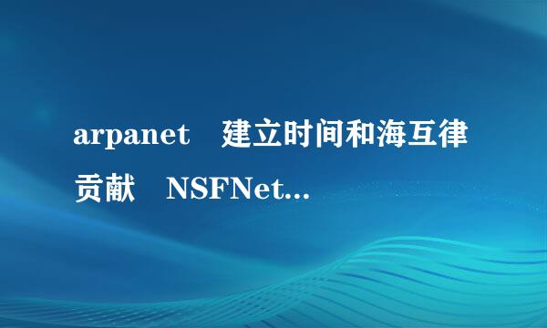 arpanet 建立时间和海互律贡献 NSFNet建来自立时间和贡献。。。。。360问答。。。速度点 可以再加悬混期放赏