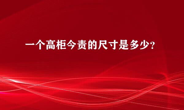 一个高柜今责的尺寸是多少？