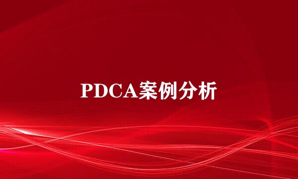 PDCA案例分析