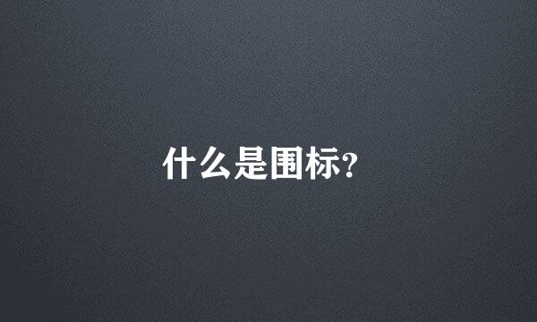 什么是围标？