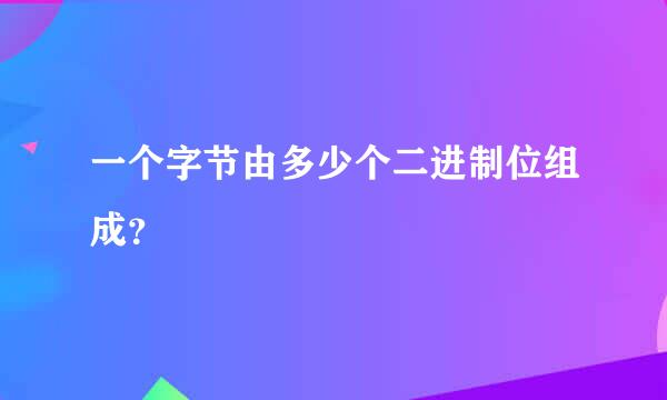 一个字节由多少个二进制位组成？